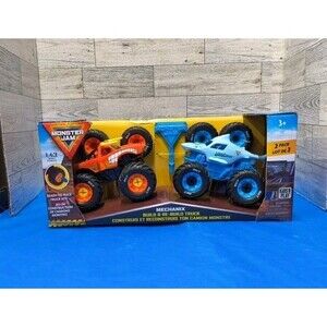 Monster Jam Mechanix 2 Pack Build Rebuild 1:43 El Toro Loco Megalodon